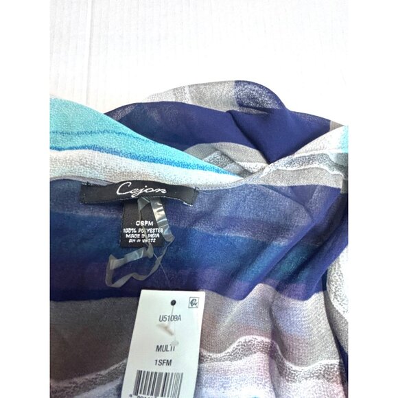 Cejon Melrose Women's Striped Duster, Multi Colored, OS - Picture 8 of 11